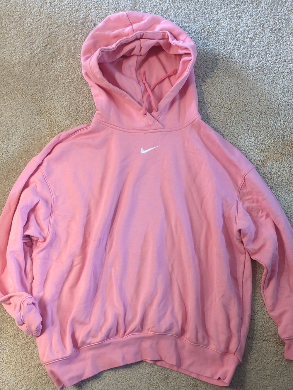Nike Pink Hoodie with White Swoosh